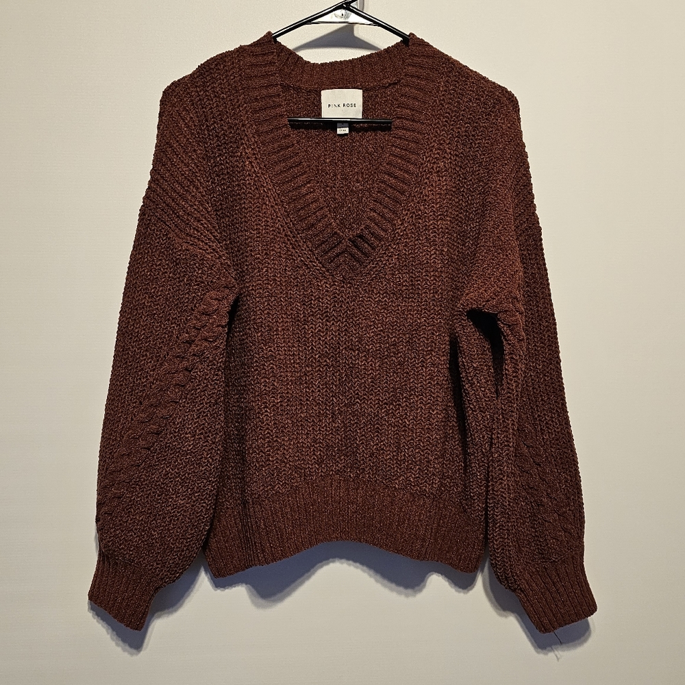 PINK ROSE Cropped Sweater - Picture 4 of 4